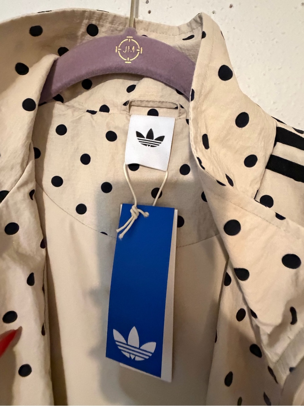 NEW adidas Originals x ASOS
Cream Polka Dot Jacket - Picture 7 of 8